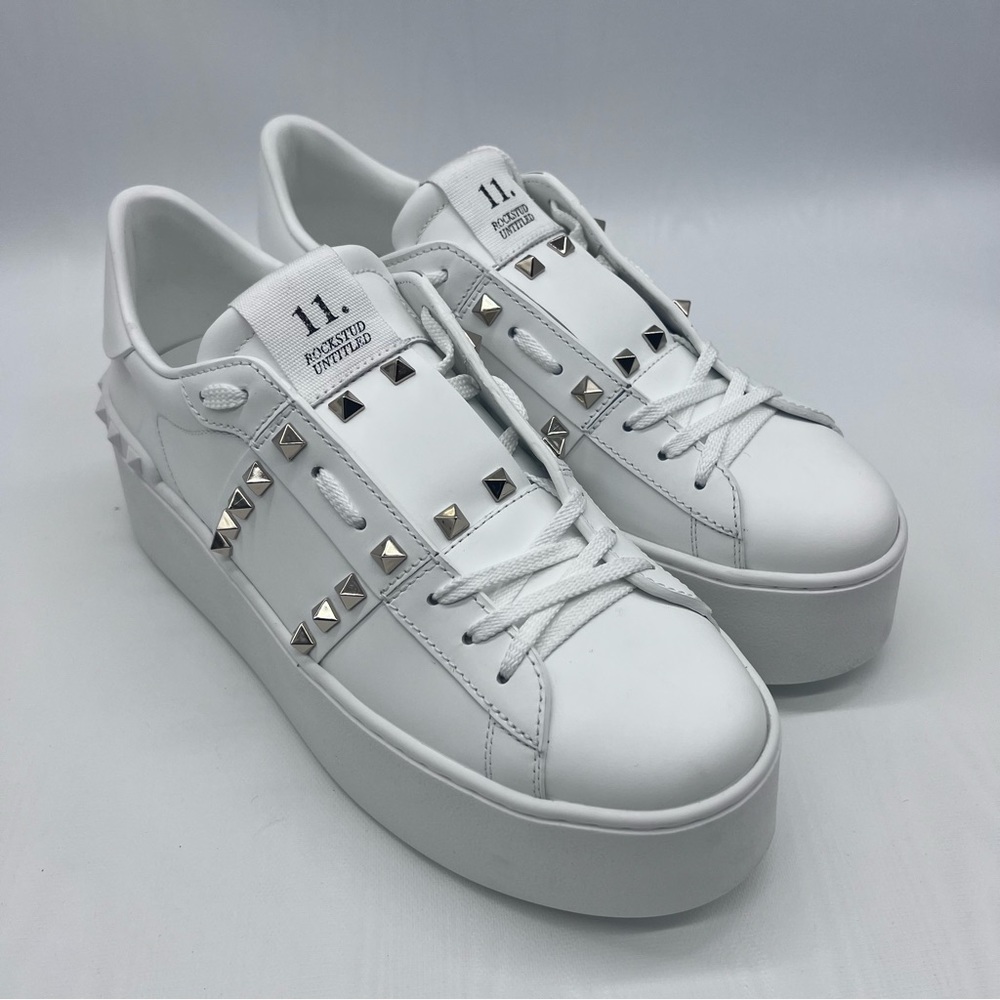 Valentino garavani FLATFORM ROCKSTUD UNTITLED SNEAKER IN CALFSKIN SOLD!